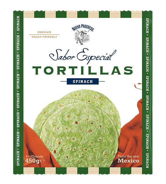 Spinach tortillas